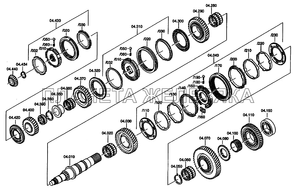 Главный вал 061.04.02 ЛиАЗ-5256, 6212 (2006)